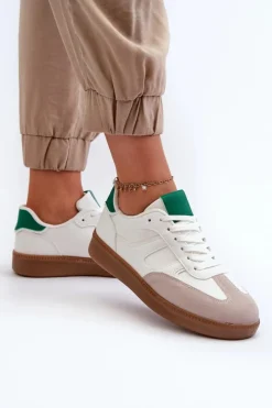 Damskie Boto Sneakersy Buty Sportowe Niskie Damskie Białe Uvetta