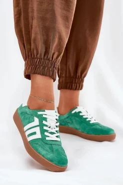 Buty damskie Vinceza Sneakersy Damskie*Sneakersy Buty Sportowe Zamszowe Vinceza 79517 Zielone Zielony