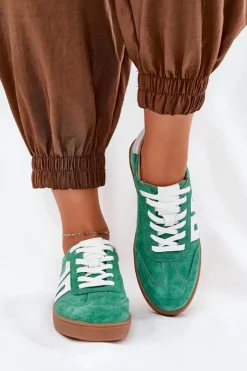 Buty damskie Vinceza Sneakersy Damskie*Sneakersy Buty Sportowe Zamszowe Vinceza 79517 Zielone Zielony