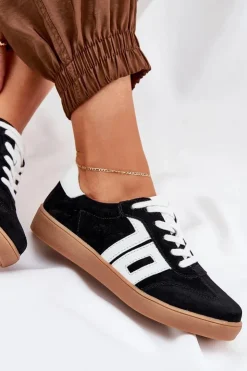 Damskie Buty damskie Vinceza Sneakersy Buty Sportowe Zamszowe Vinceza 79517 Czarne