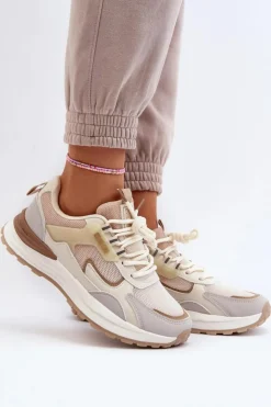 Damskie Big Star Shoes Sneakersy Damskie Big Star NN274A098 Beżowe