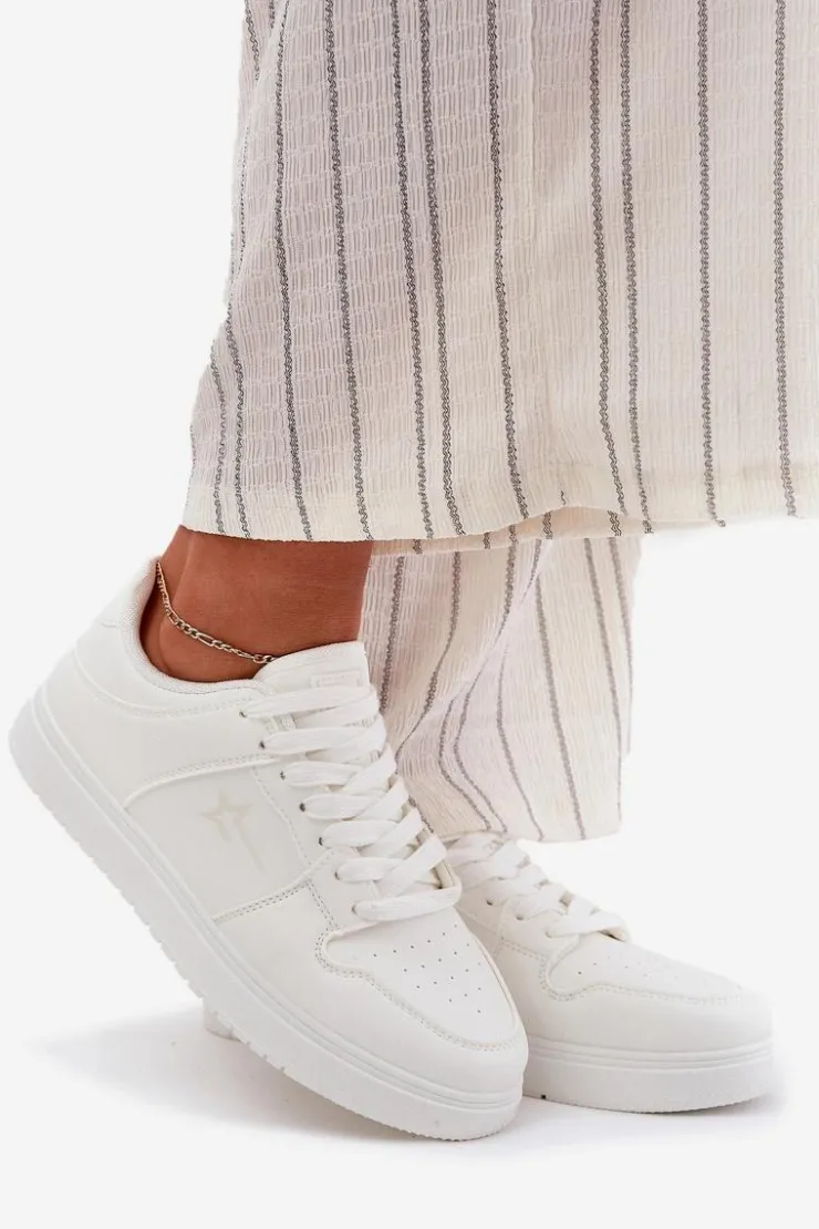 Damskie Big Star Shoes Sneakersy Damskie Big Star RR274A241 HI-POLY SYSTEM Białe