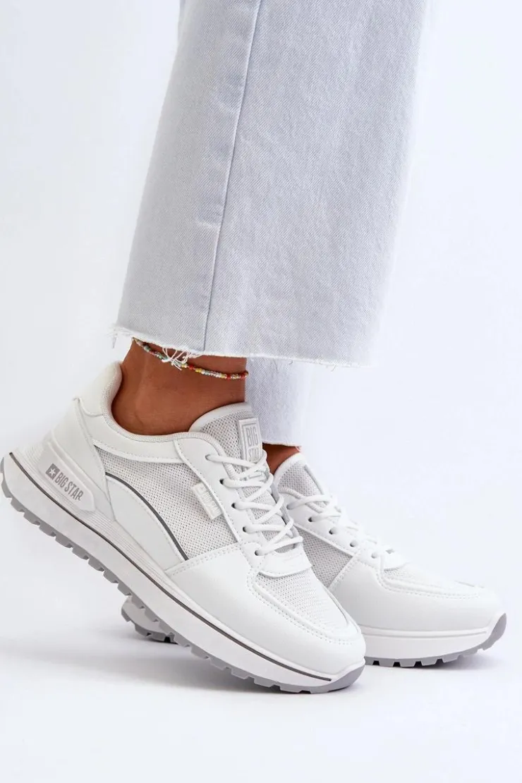 Big Star Shoes Buty Sportowe Big Star|Sneakersy Damskie*Sneakersy Damskie Big Star NN274A089 Białe Biały