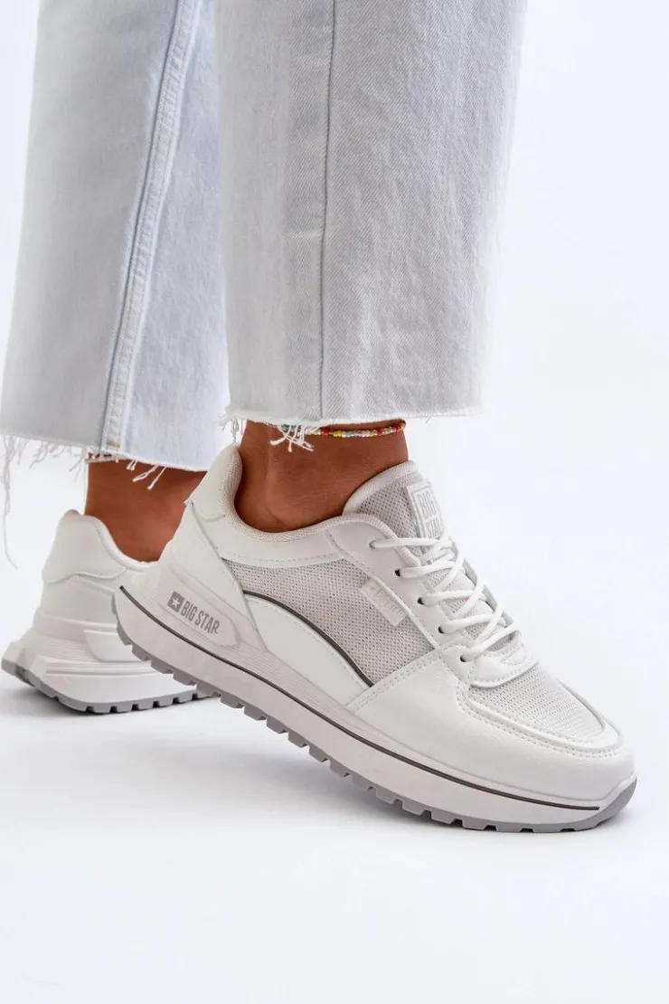 Big Star Shoes Buty Sportowe Big Star|Sneakersy Damskie*Sneakersy Damskie Big Star NN274A089 Białe Biały