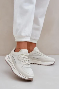 Hot Big Star Shoes Sneakersy Damskie Big Star NN274A088 Jasnobeżowe Beżowy