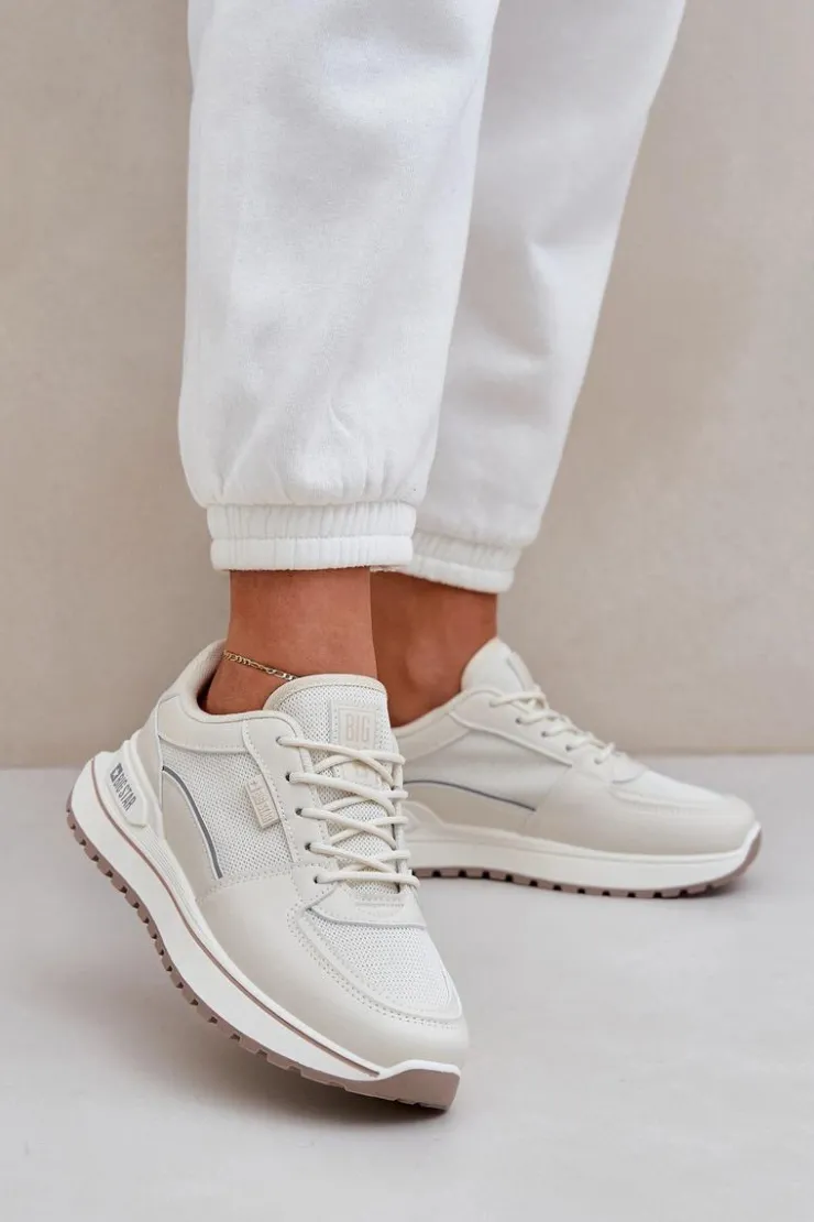 Hot Big Star Shoes Sneakersy Damskie Big Star NN274A088 Jasnobeżowe Beżowy