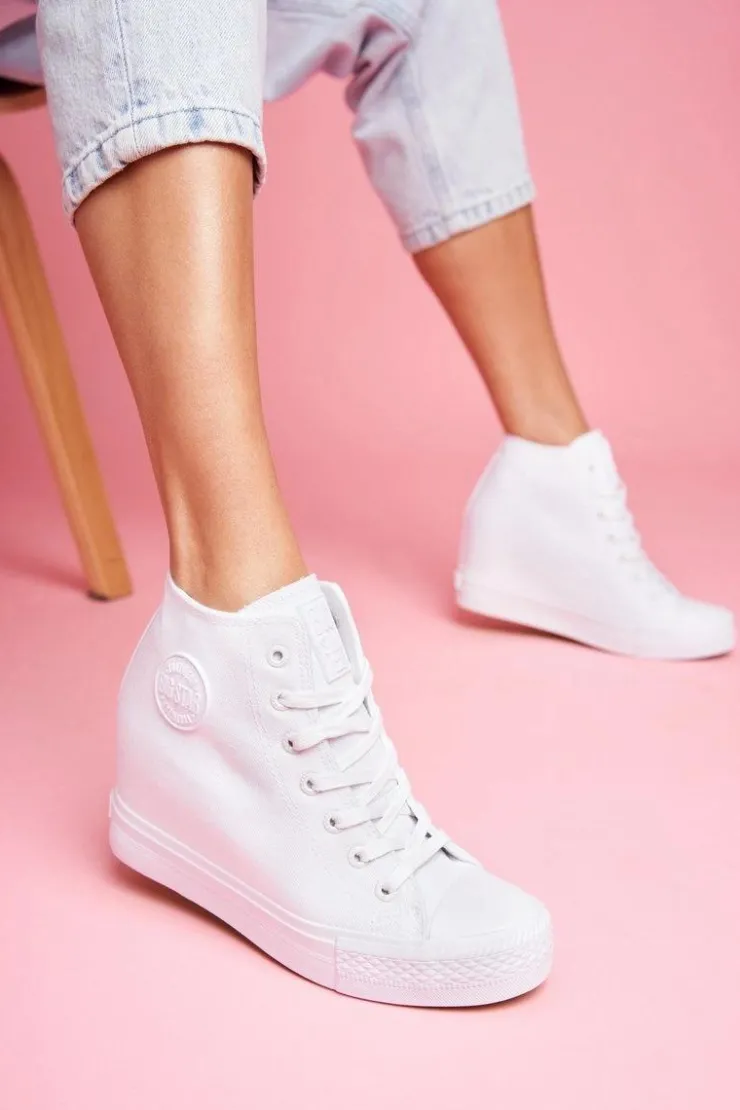 Hot Big Star Shoes Sneakersy Damskie Big Star Białe FF274A192 Biały