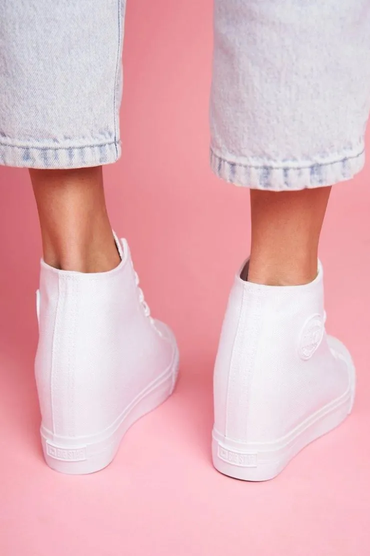 Hot Big Star Shoes Sneakersy Damskie Big Star Białe FF274A192 Biały