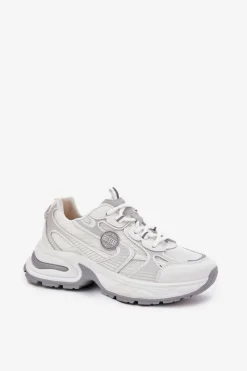 Big Star Shoes Buty Sportowe Na Platformie|Buty Sportowe Big Star*Sneakersy Damskie Big Star RR274A191 Białe Biały