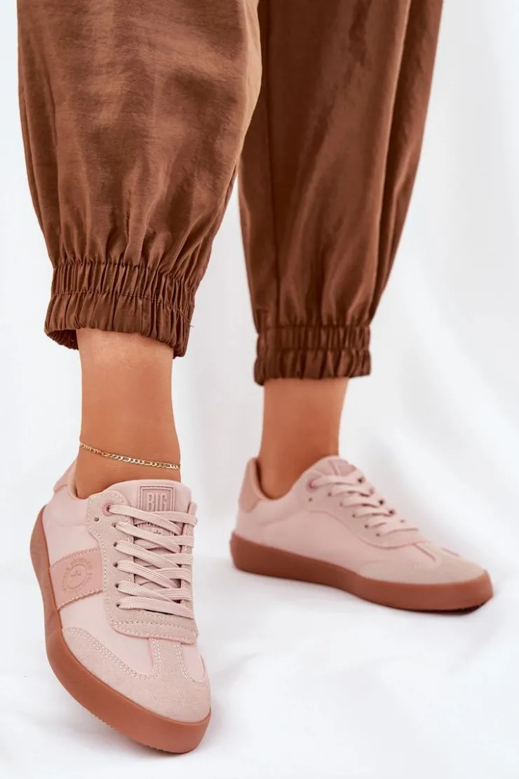 Big Star Shoes Sneakersy Damskie Big Star RR274373 Różowe Różowy