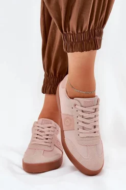 Big Star Shoes Sneakersy Damskie Big Star RR274373 Różowe Różowy