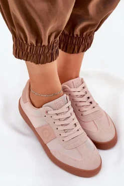 Big Star Shoes Sneakersy Damskie Big Star RR274373 Różowe Różowy