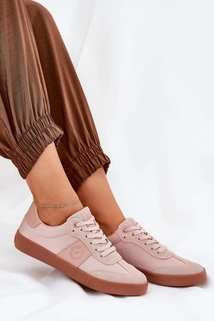 Big Star Shoes Sneakersy Damskie Big Star RR274373 Różowe Różowy