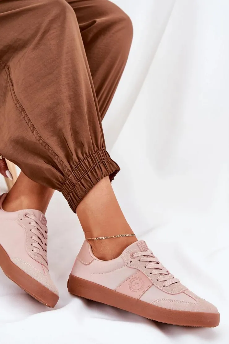 Big Star Shoes Sneakersy Damskie Big Star RR274373 Różowe Różowy