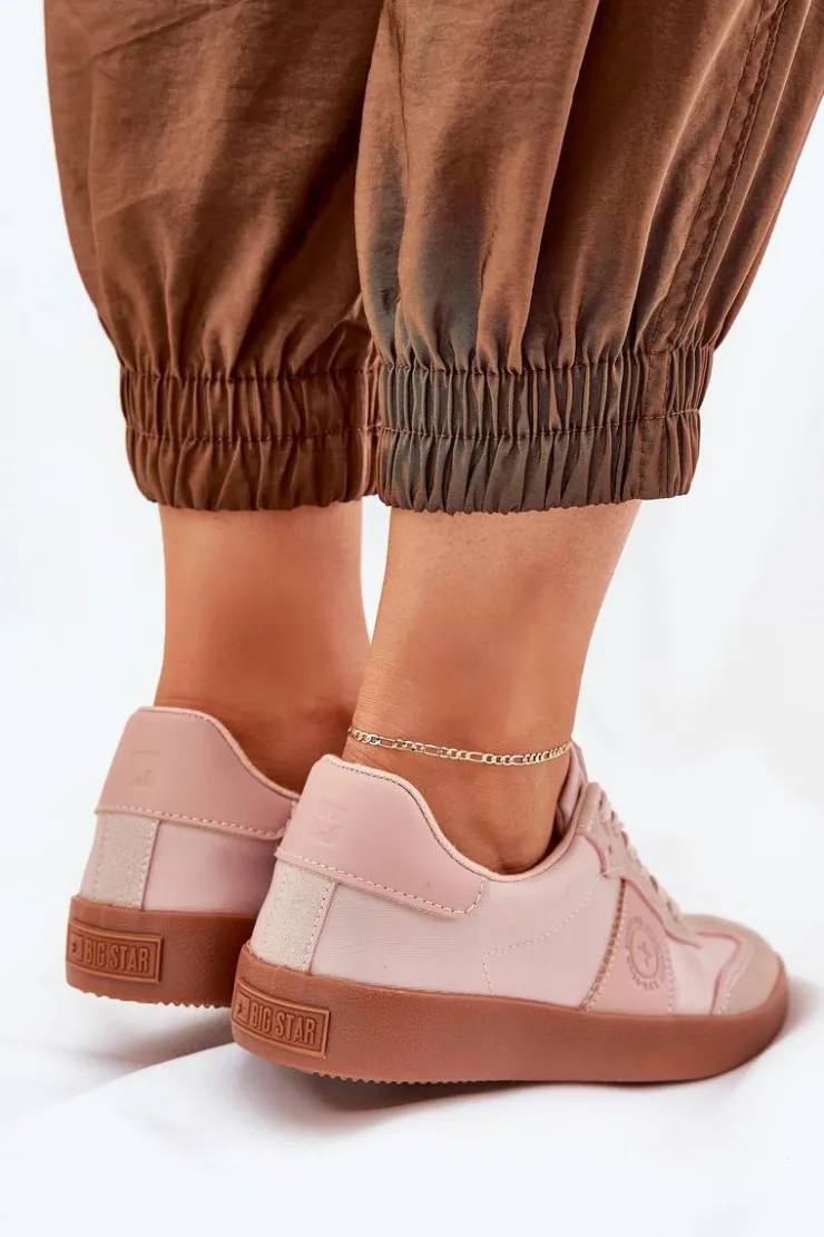 Big Star Shoes Sneakersy Damskie Big Star RR274373 Różowe Różowy