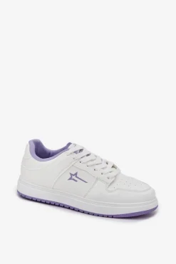 Big Star Shoes Buty Sportowe Big Star|Sneakersy Damskie*Sneakersy Damskie Big Star RR274A245 HI-POLY SYSTEM Biało-Fioletowe