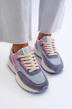 Discount Big Star Shoes Sneakersy Damskie Big Star NN274974 Niebieskie