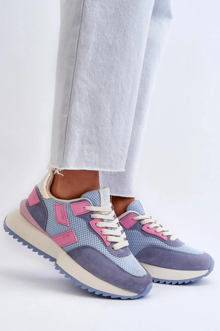 Discount Big Star Shoes Sneakersy Damskie Big Star NN274974 Niebieskie