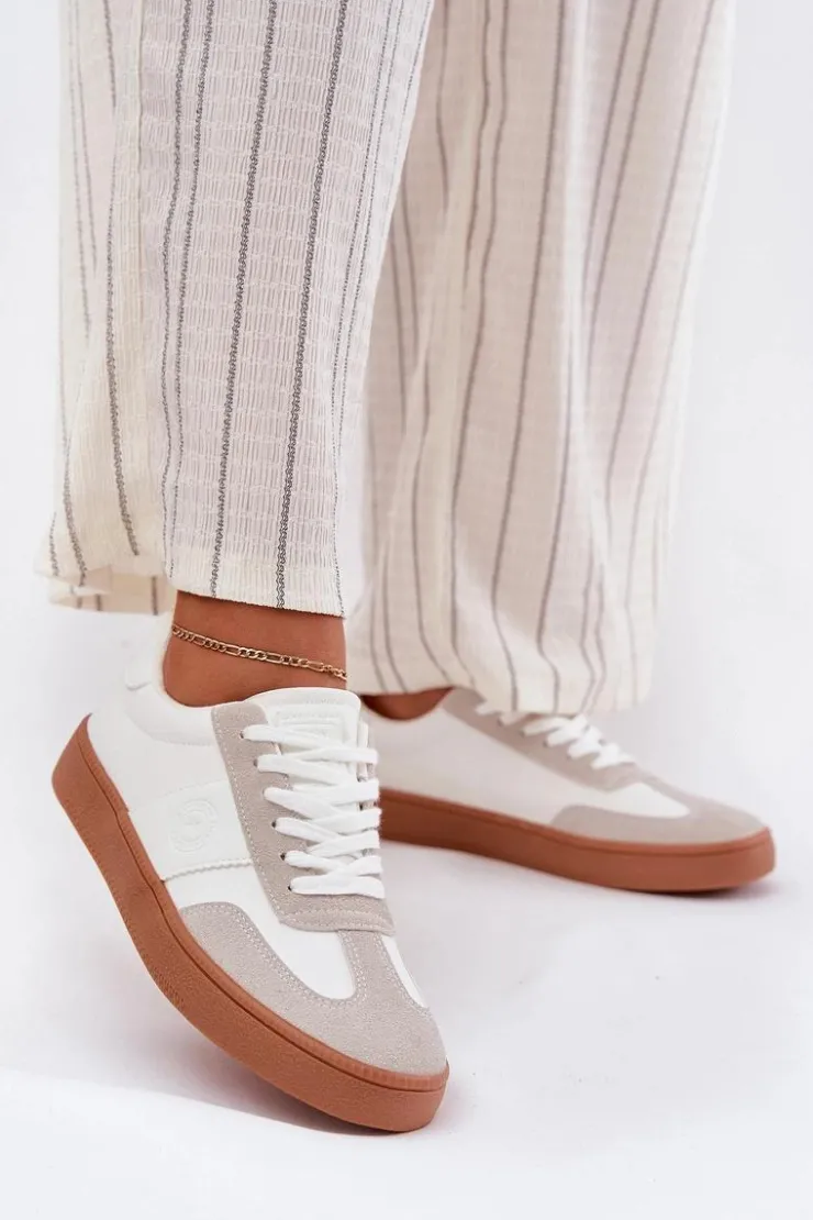 Damskie Big Star Shoes Sneakersy Damskie Big Star RR274804 Białe