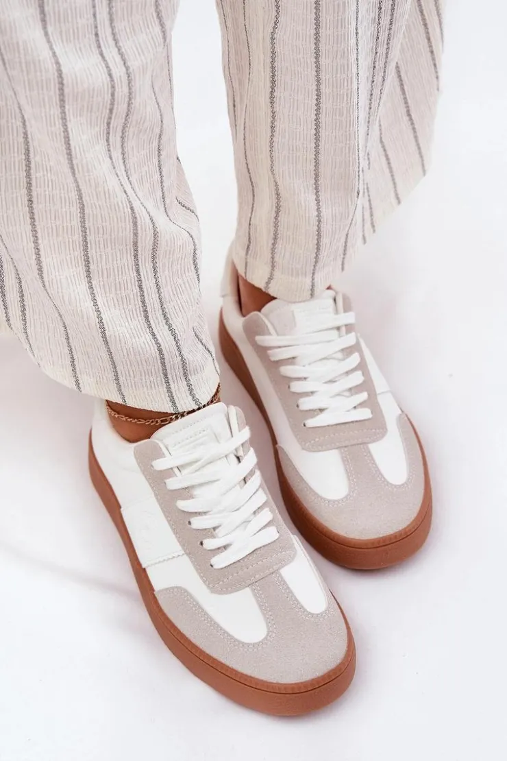 Damskie Big Star Shoes Sneakersy Damskie Big Star RR274804 Białe