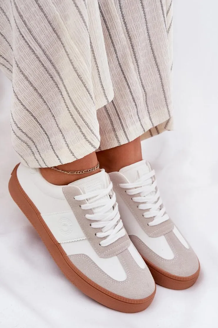 Damskie Big Star Shoes Sneakersy Damskie Big Star RR274804 Białe