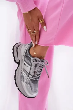 Online Big Star Shoes Sneakersy Damskie Big Star RR274A193 Szare Szary