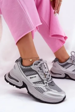Online Big Star Shoes Sneakersy Damskie Big Star RR274A193 Szare Szary