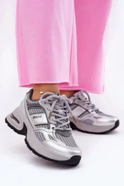 Online Big Star Shoes Sneakersy Damskie Big Star RR274A193 Szare Szary