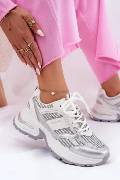 Damskie Big Star Shoes Sneakersy Damskie Big Star RR274A195 Białe