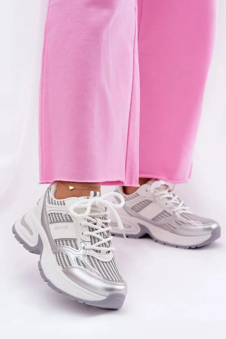 Damskie Big Star Shoes Sneakersy Damskie Big Star RR274A195 Białe