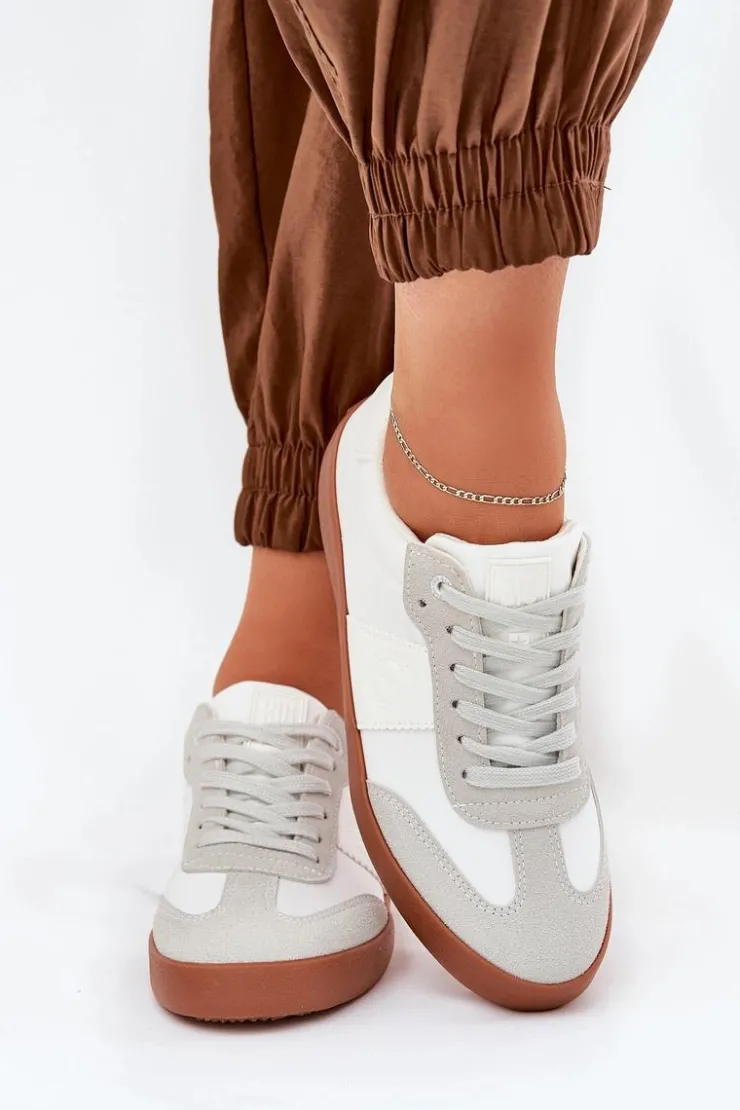 Damskie Big Star Shoes Sneakersy Damskie Big Star RR274371 Biało-Szare