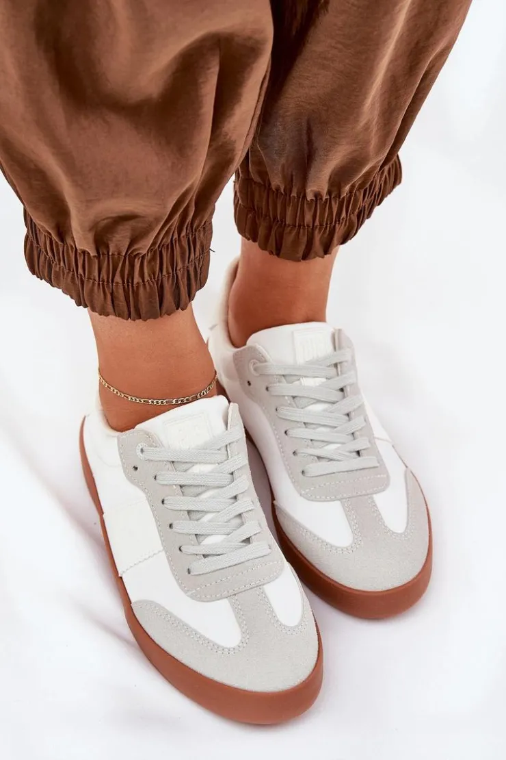 Damskie Big Star Shoes Sneakersy Damskie Big Star RR274371 Biało-Szare