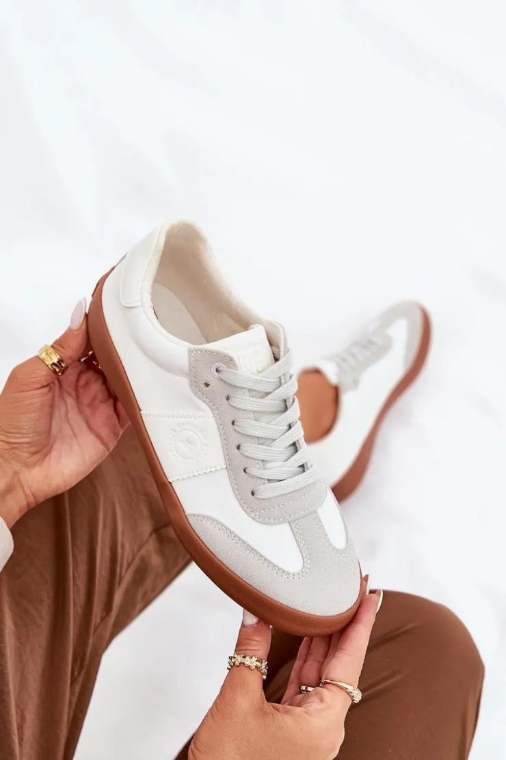 Damskie Big Star Shoes Sneakersy Damskie Big Star RR274371 Biało-Szare