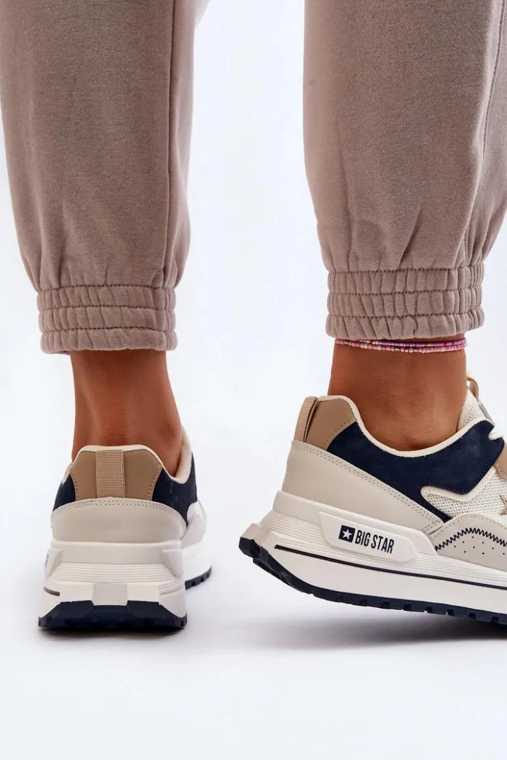 Outlet Big Star Shoes Sneakersy Damskie Big Star NN274A092 Beżowe