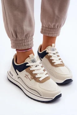 Outlet Big Star Shoes Sneakersy Damskie Big Star NN274A092 Beżowe