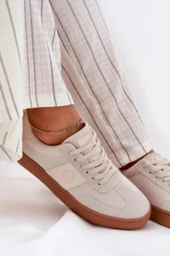 Big Star Shoes Buty Sportowe Big Star|Sneakersy Damskie*Sneakersy Damskie Big Star RR274806 Beżowe