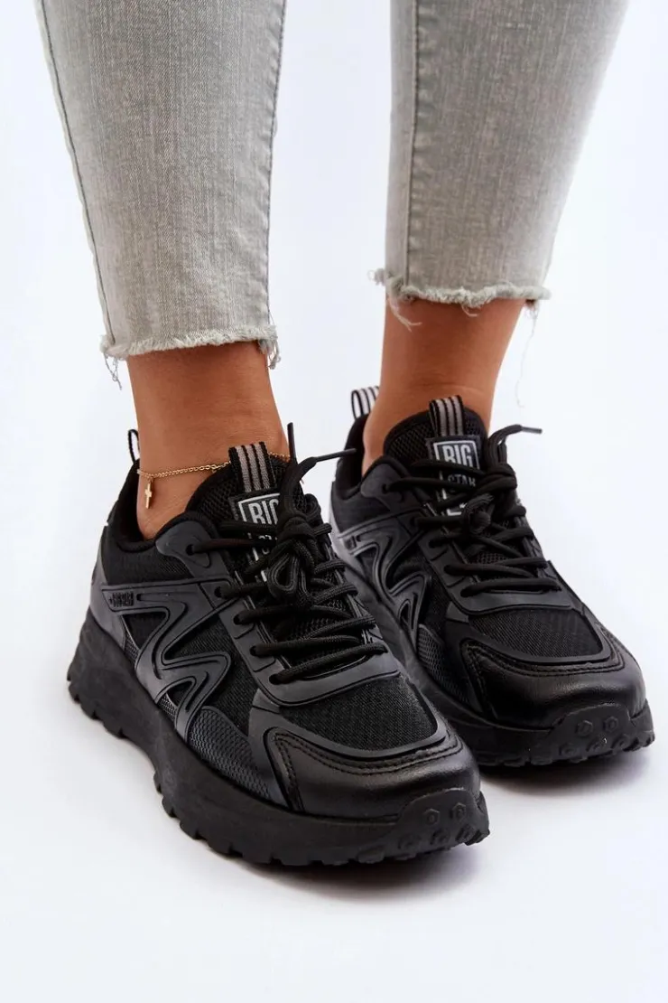 Big Star Shoes Buty Sportowe Big Star|Sneakersy Damskie*Sneakersy damskie Big Star NN274A085 Czarny