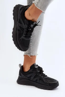 Big Star Shoes Buty Sportowe Big Star|Sneakersy Damskie*Sneakersy damskie Big Star NN274A085 Czarny