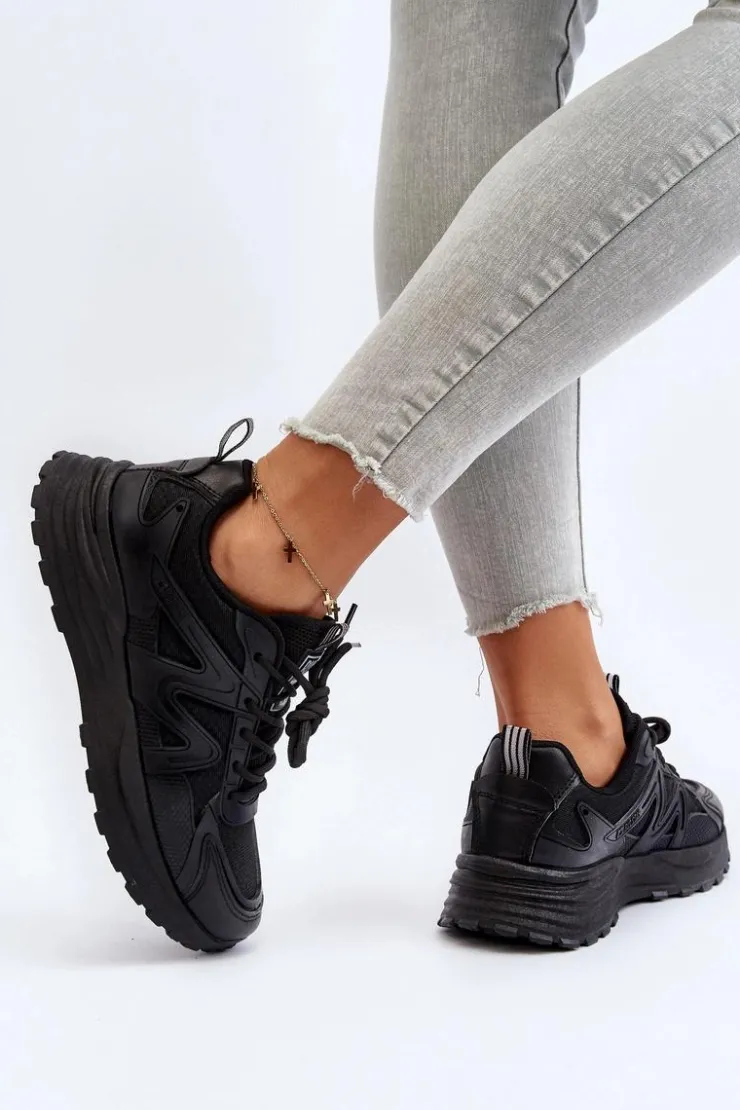 Big Star Shoes Buty Sportowe Big Star|Sneakersy Damskie*Sneakersy damskie Big Star NN274A085 Czarny