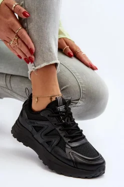 Big Star Shoes Buty Sportowe Big Star|Sneakersy Damskie*Sneakersy damskie Big Star NN274A085 Czarny