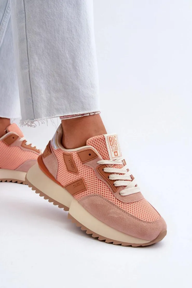 Big Star Shoes Buty Sportowe Big Star|Sneakersy Damskie*Sneakersy Damskie Big Star NN274976 Pomarańczowe