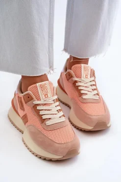 Big Star Shoes Buty Sportowe Big Star|Sneakersy Damskie*Sneakersy Damskie Big Star NN274976 Pomarańczowe