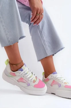 Discount Big Star Shoes Sneakersy Damskie Big Star NN274359 Memory Foam System Multikolor Wielokolorowy