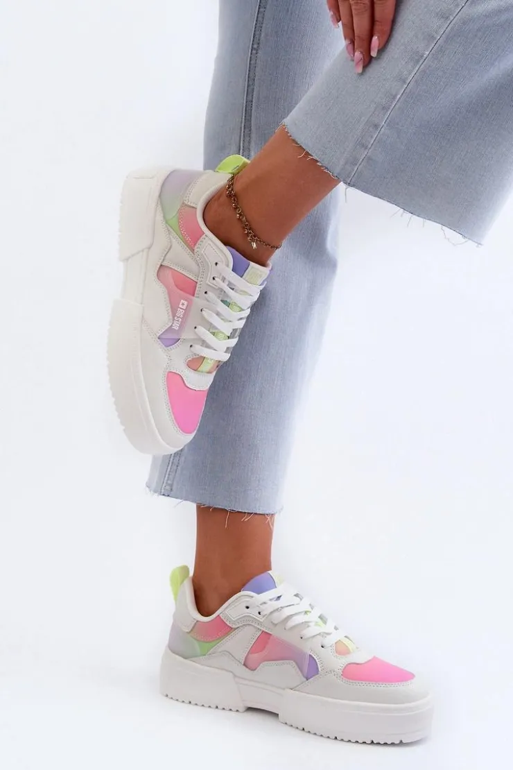 Discount Big Star Shoes Sneakersy Damskie Big Star NN274359 Memory Foam System Multikolor Wielokolorowy