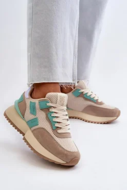 Damskie Big Star Shoes Sneakersy Damskie Big Star NN274973 Beżowe