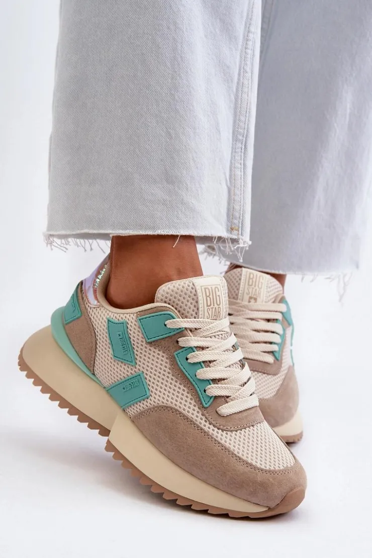 Damskie Big Star Shoes Sneakersy Damskie Big Star NN274973 Beżowe