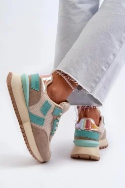 Damskie Big Star Shoes Sneakersy Damskie Big Star NN274973 Beżowe