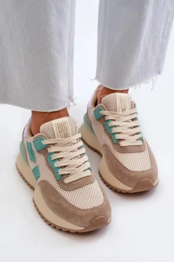 Damskie Big Star Shoes Sneakersy Damskie Big Star NN274973 Beżowe