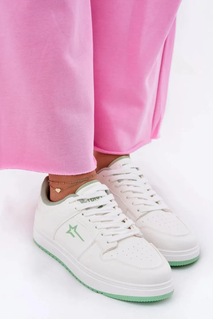 Damskie Big Star Shoes Sneakersy Damskie Big Star RR274A246 HI-POLY SYSTEM Białe