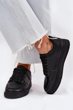 Damskie Big Star Shoes Sneakersy Damskie Big Star RR274A242 HI-POLY SYSTEM Czarne